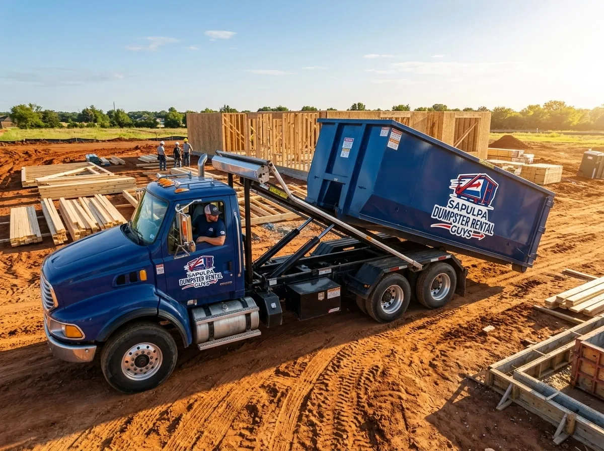 Getting a flat-rate dumpster rental quote in Sapulpa OK